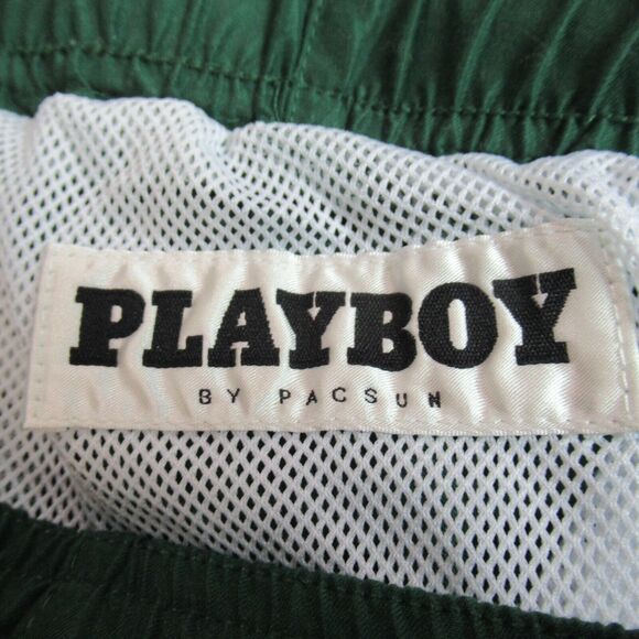Playboy Pacsun Swim Shorts Mens Size Medium Green Short Beach Pool Vacation - Picture 2 of 13